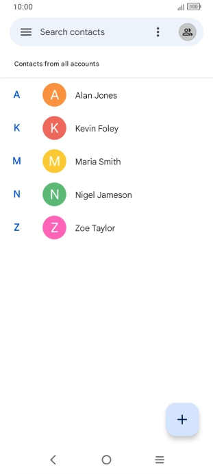 Slide your finger right starting from the left side of the screen.