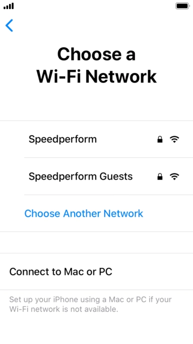 Press the required Wi-Fi network.