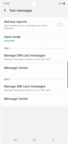 Press Message Centre.