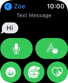 Press the microphone icon and follow the instructions on the screen to record and send the message. Press the microphone icon and follow the instructions on the screen to record and send the message.