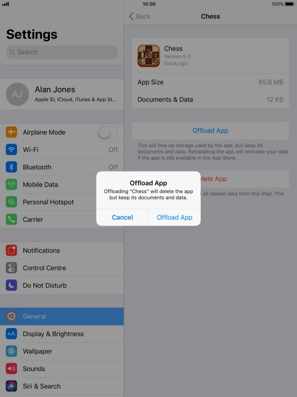 Press Offload App.