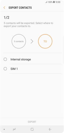 Press the name of the SIM. Press the name of the SIM.