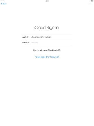 Press the field next to 