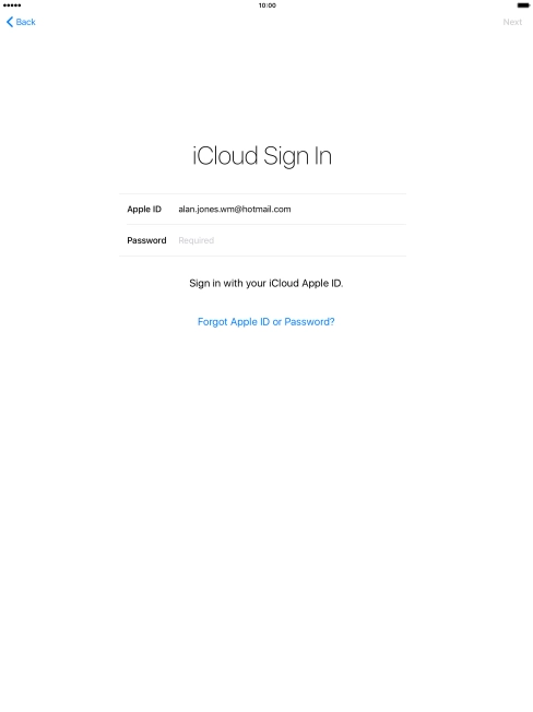 Press the field next to 