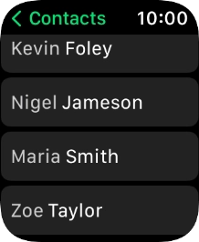 Press the required contact.