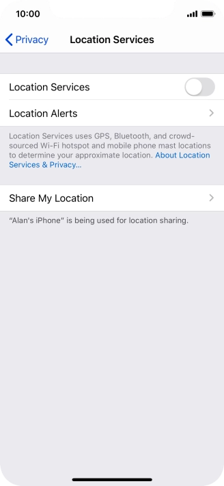 Press the indicator next to 