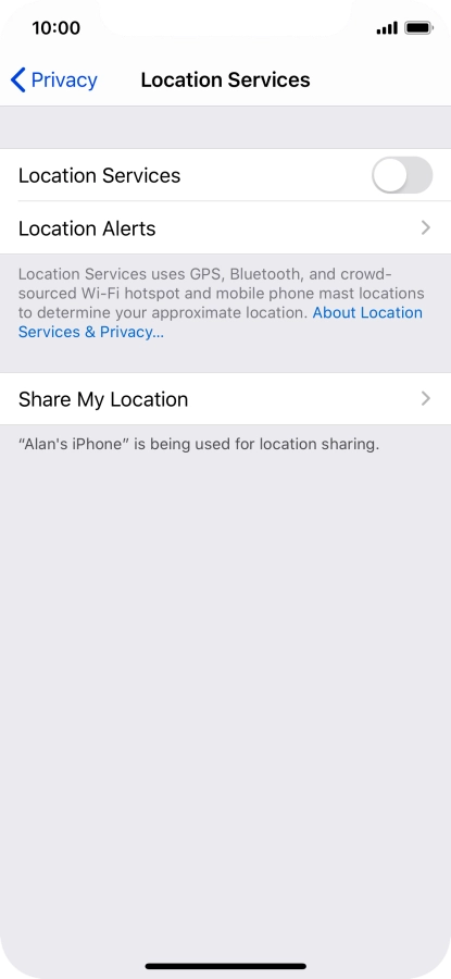 Press the indicator next to 