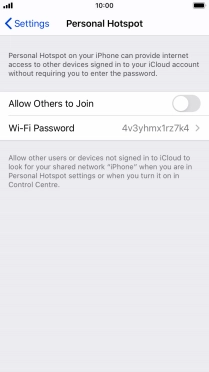 Press Wi-Fi Password and key in the required password.