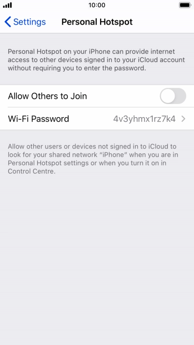 Press Wi-Fi Password and key in the required password.