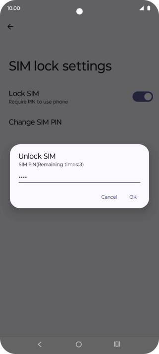 Key in your PIN and press OK.