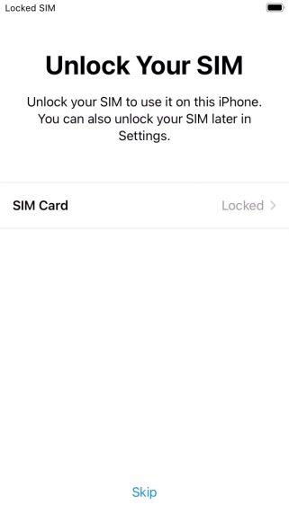 Press SIM Card.