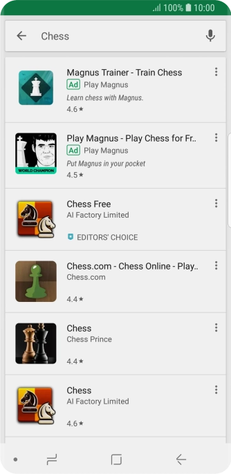 Press the required app.