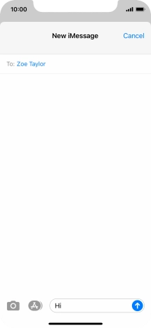 Press the send icon.