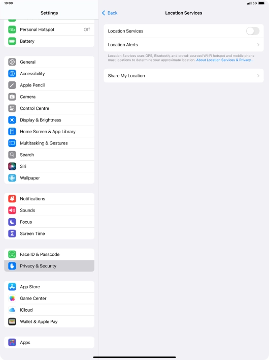 Press the indicator next to Press the indicator next to