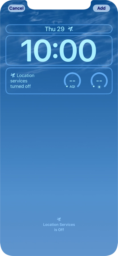 To customise the way the lock screen date is displayed, press the date widget and follow the instructions on the screen to select the required widget display mode.