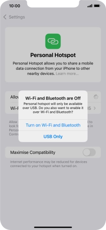 If Wi-Fi is turned off, press Turn on Wi-Fi and Bluetooth.