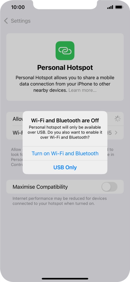 If Wi-Fi is turned off, press Turn on Wi-Fi and Bluetooth.