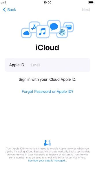 Press the field next to 