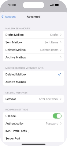 Press the indicator next to 