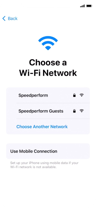 Press the required Wi-Fi network.