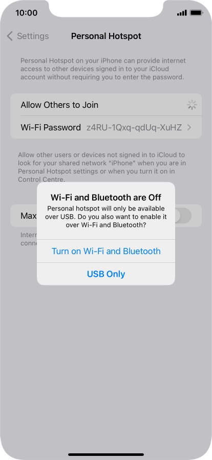 If Wi-Fi is turned off, press Turn on Wi-Fi and Bluetooth.