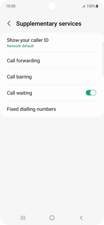 Press Call forwarding.