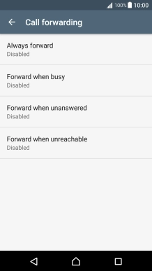 Press the required divert type. Press the required divert type.
