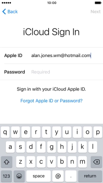 Press Required and key in the password for your Apple ID.
