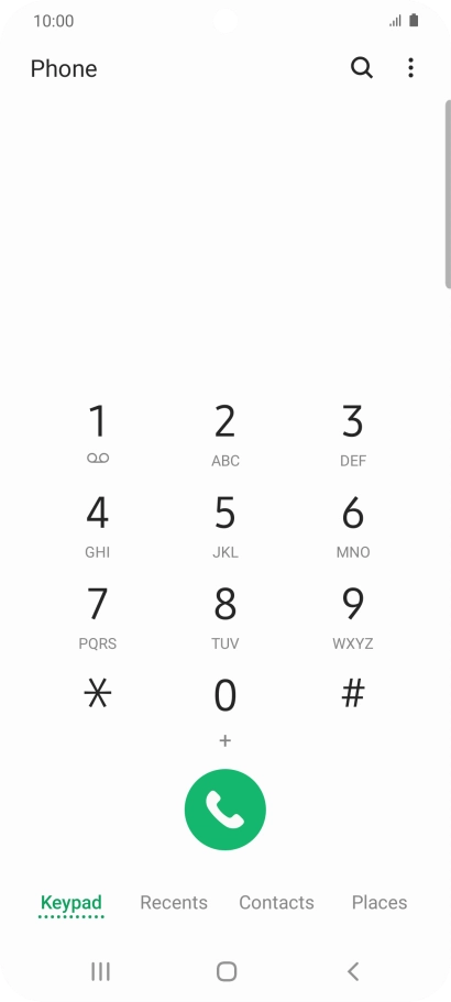 Press the menu icon.