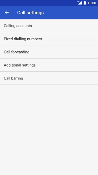 Press Call forwarding.