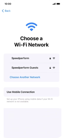 Press the required Wi-Fi network.