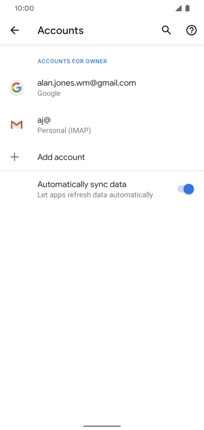Press the indicator next to 