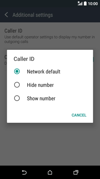 Press Show number to turn on caller identification.