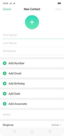 Press First Name and key in the first name.