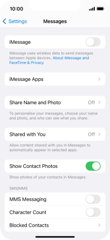 Press the indicator next to 