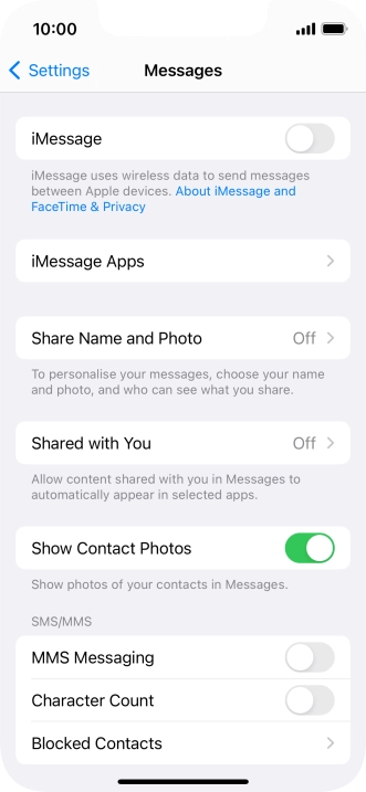 Press the indicator next to 