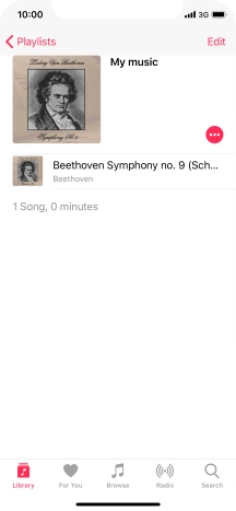 Go to the required category or playlist and press the required audio file.