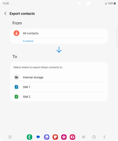 Press the name of the SIM.