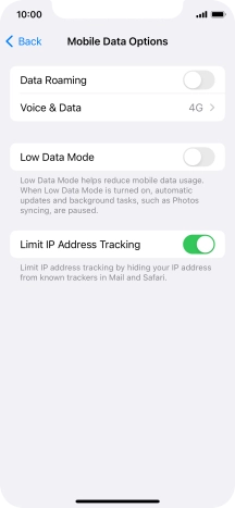 Press the indicator next to 