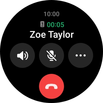 Press the end call icon.