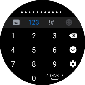 Key in the password for the Wi-Fi network and press the confirm icon.