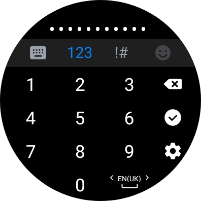 Key in the password for the Wi-Fi network and press the confirm icon.