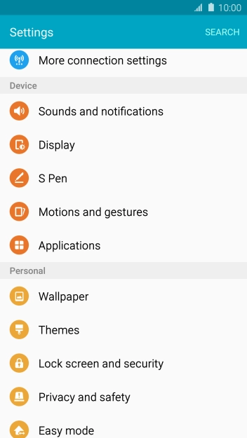 Press Sounds and notifications.