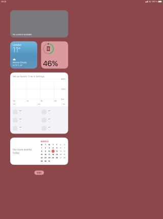 If you're using a Widget Stack: slide up or down on the stack to select the required widget.