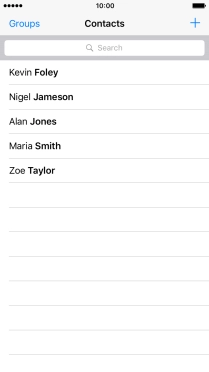 Press the new contact icon.