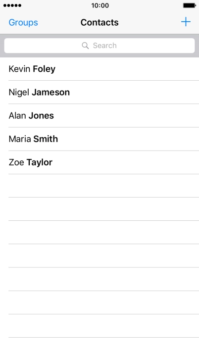 Press the new contact icon.