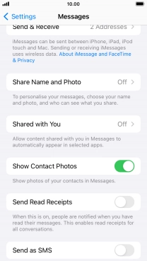 Press the indicator next to 