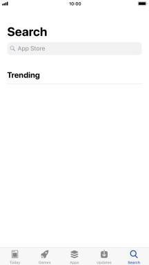 Press the search field and key in the name or subject of the required app.