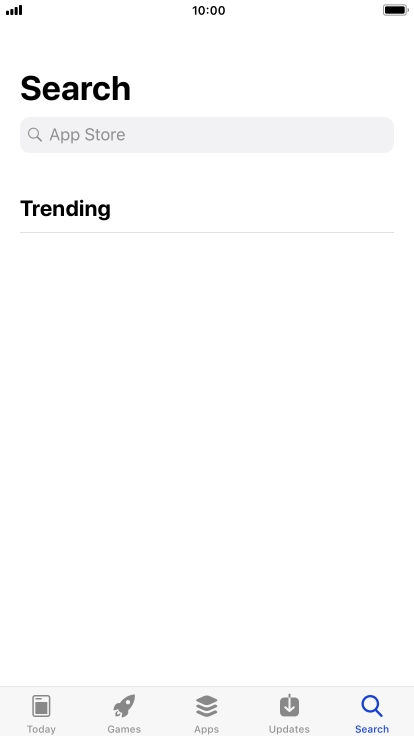 Press the search field and key in the name or subject of the required app.
