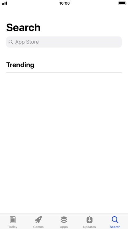 Press the search field and key in the name or subject of the required app.